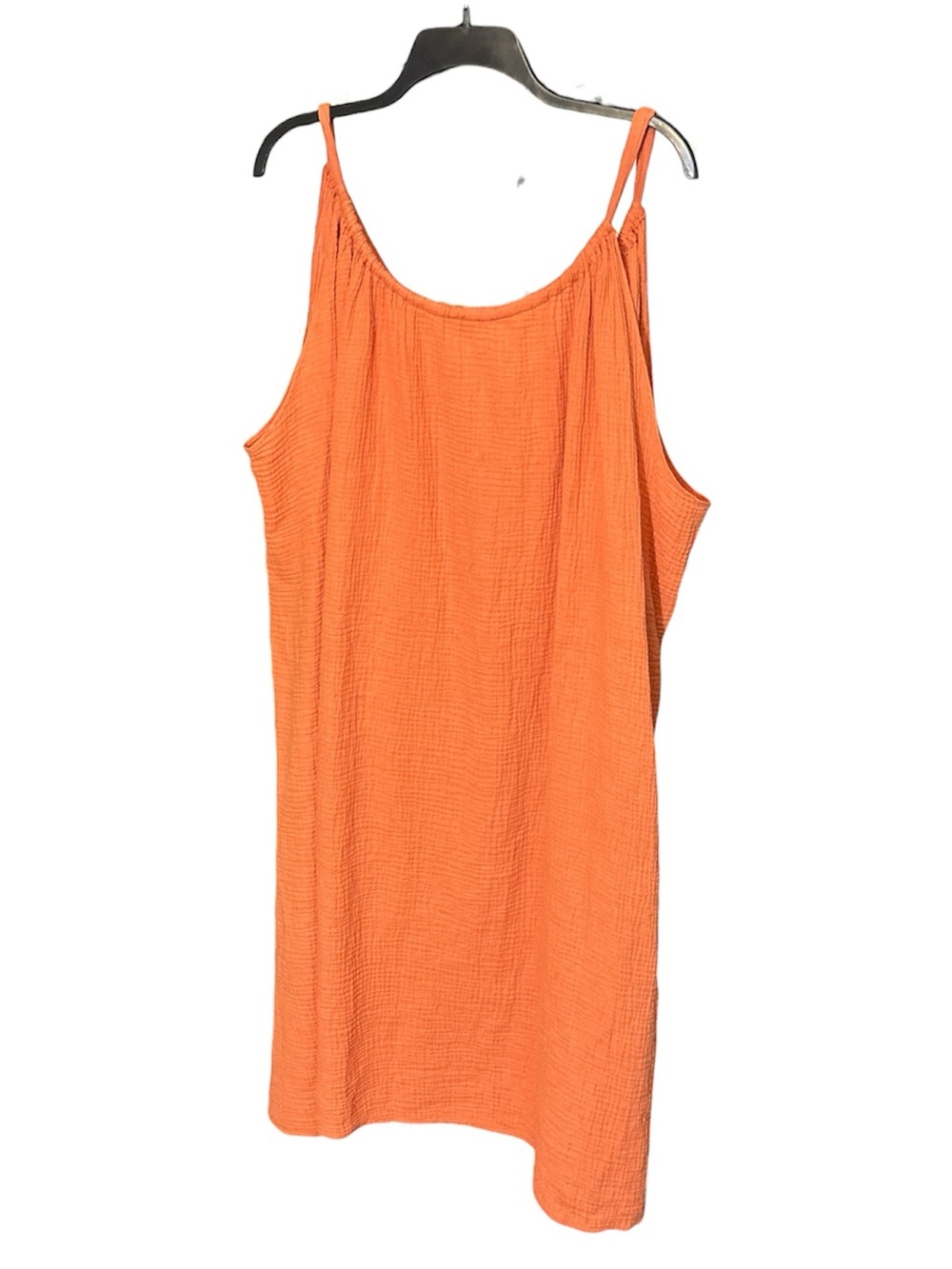 TORRID Orange Crinkle Cotton Gauze Cami Dress w Adjustable Straps- Tag Removed - Picture 4 of 5